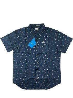 Columbia Rapid Rivers Printed Shirt Cactus Pattern Men's Size Medium BRAND NEW